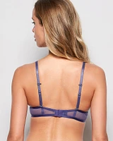 Push Up Bra with Lace Dusk Blue