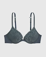 Lace Push Up Bra Stormy Weather