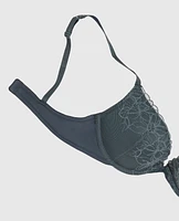 Lace Push Up Bra Stormy Weather