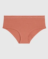 Hipster Panty with Elemental Lace Rosy Blush