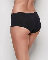 Boyshort Panty with Elemental Lace Black