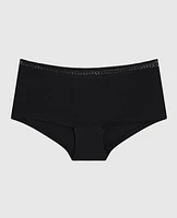 Boyshort Panty with Elemental Lace Black