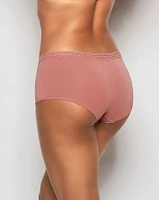 Boyshort Panty with Elemental Lace Rosy Blush