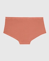 Boyshort Panty with Elemental Lace Rosy Blush