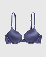 Hello Sugar Push Up Bra with Lace Wing Dusk Blue