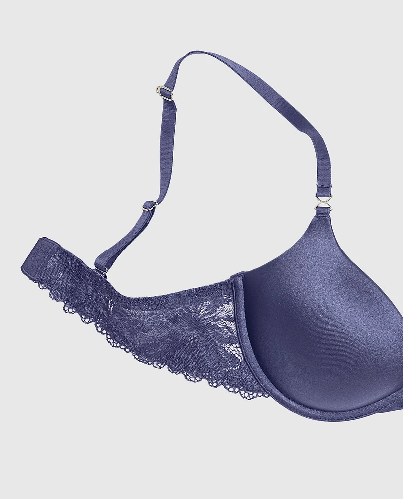 Hello Sugar Push Up Bra with Lace Wing Dusk Blue