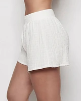 Textured Sleep Short Ivory