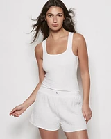 Textured Sleep Short Ivory