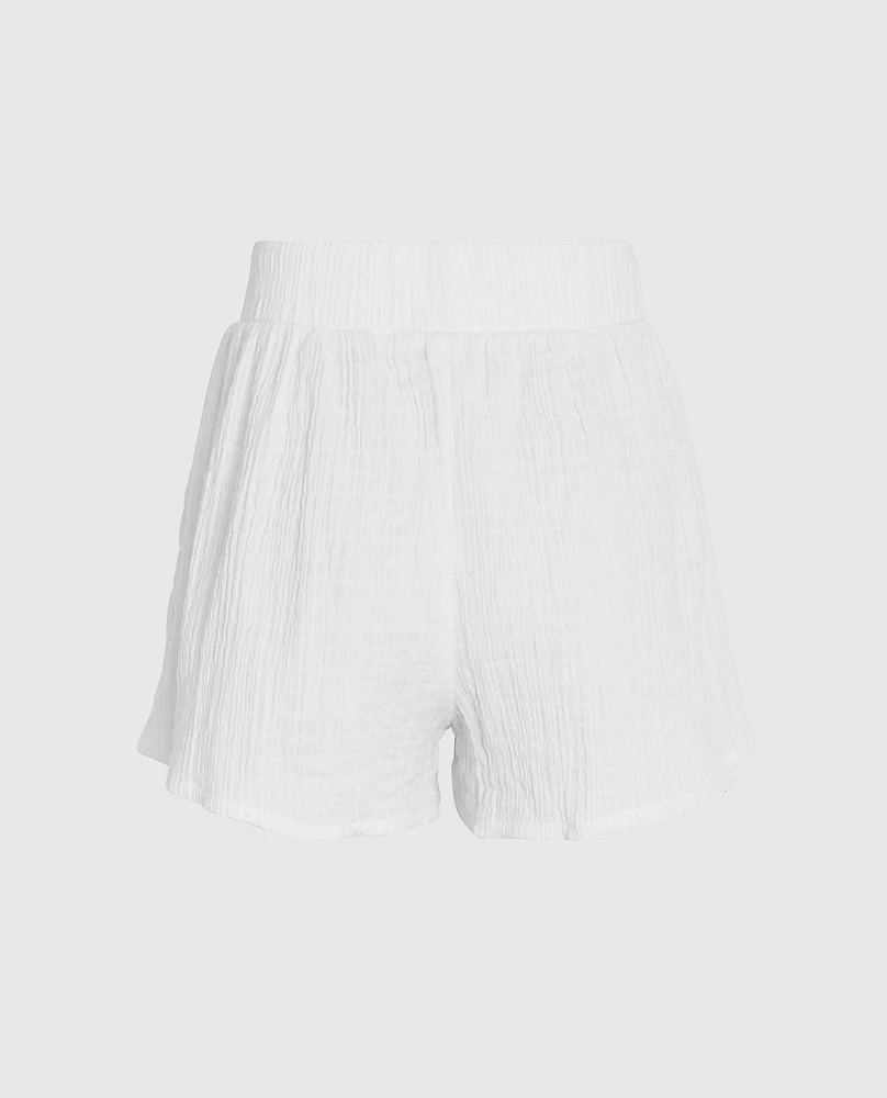 Textured Sleep Short Ivory