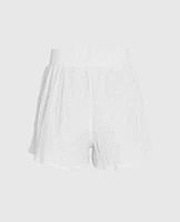 Textured Sleep Short Ivory