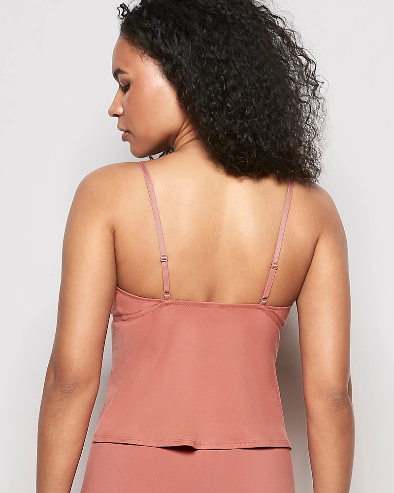 Sleep Tank with Elemental Lace Rosy Blush