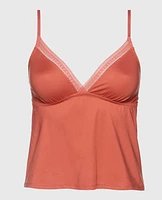 Sleep Tank with Elemental Lace Rosy Blush