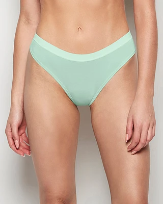 Thong Panty with Vanishing Trim Mist Green
