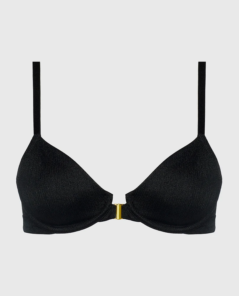 Unlined Demi Bra Tuxedo Black