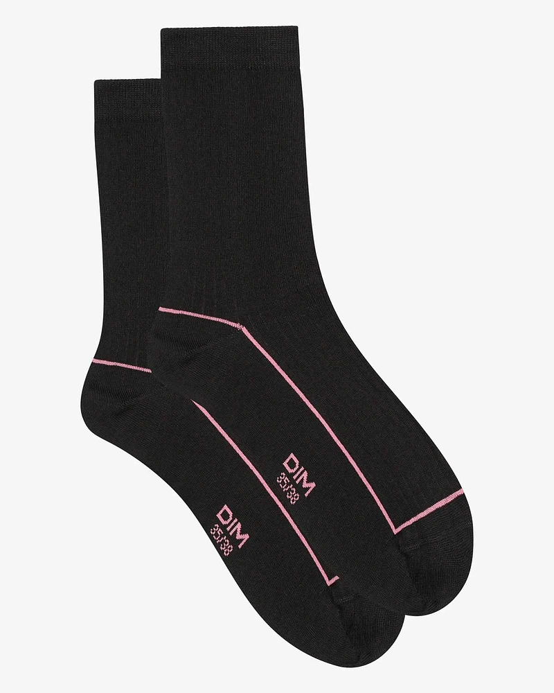 Cotton Sports Crew Sock Black