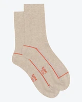 Cotton Sports Crew Sock Soft Cream