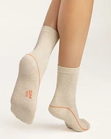 Cotton Sports Crew Sock Soft Cream