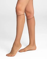 Sheer Knee High Stocking in Rosetan