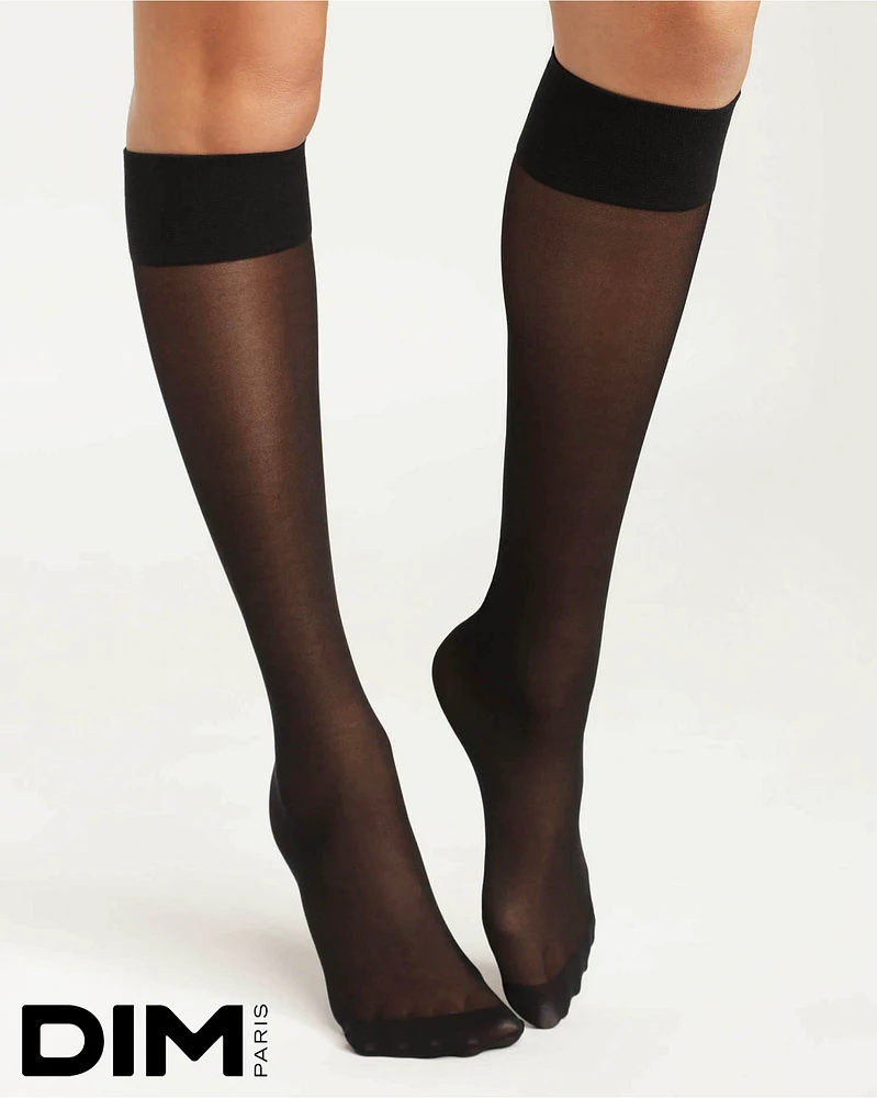 Sheer Knee High Stocking in Black