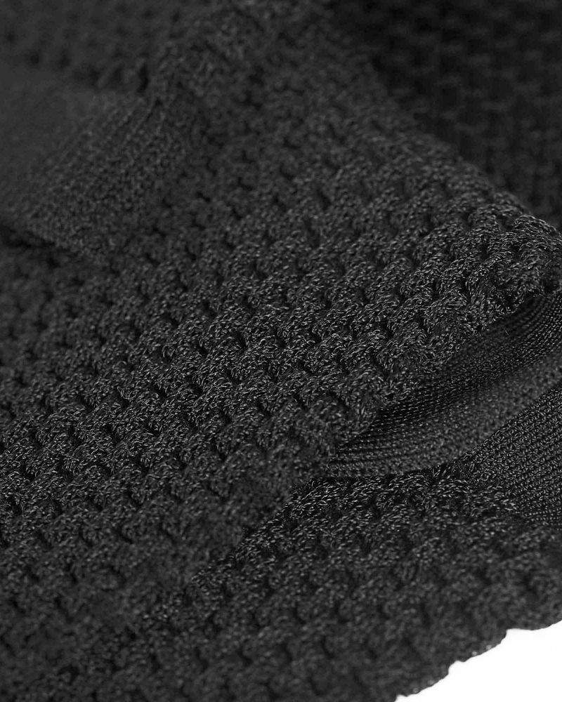 Textured Crew Socks in Black