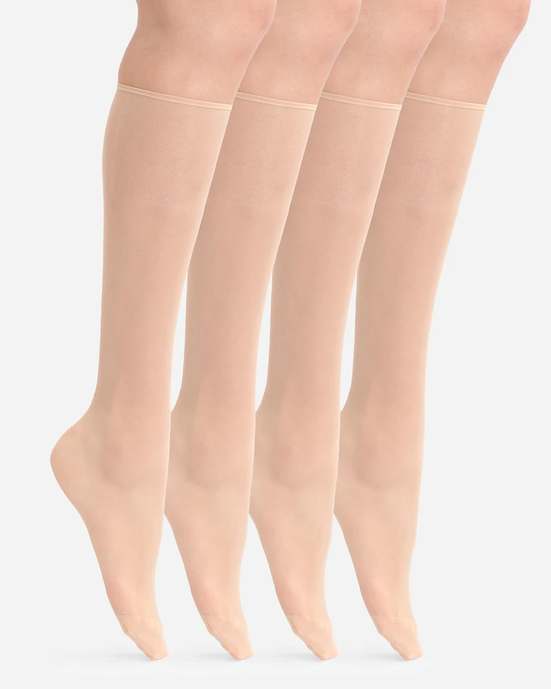 Sheer Knee High Stocking in Sugar Baby