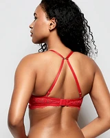 Push Up Bra With Lace Wings Cosmo Red