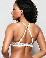 Allover Lace Up 2 Cup Push Bra Ivory Dawn