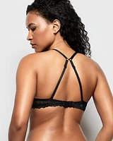 Push Up Bra with Lace Wing Smoulder Black