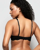 Soutien-gorge couvrant légèrement doublé noir fumée