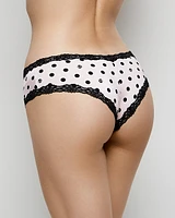 Cheeky Panty with Lace Trim LS Dot