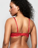 Allover Lace Lightly Lined Full Coverage Bra Cosmo Red