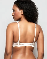 Allover Lace Up 2 Cup Push Bra Ivory Dawn