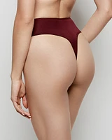 Tanga Ultrasoft à jambe échancrée rouge vin