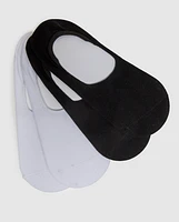 Emballage de 2 bas courts en coton (noir et blanc)