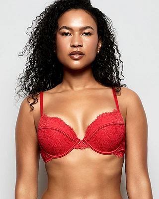 Up 2 Cup Lace Bra Cosmo Red