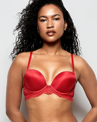 Push Up Bra With Lace Wings Cosmo Red