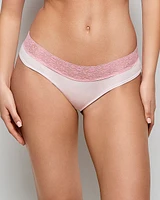 Culotte taille basse avec bordure à logo rose