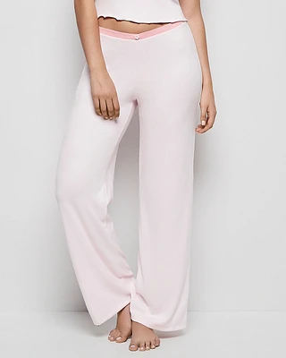 Pajama Pant with Rosette Pink