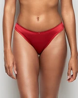 Culotte Cheeky avec dos en dentelle rouge cosmo