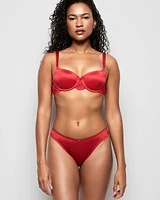 Culotte Cheeky avec dos en dentelle rouge cosmo