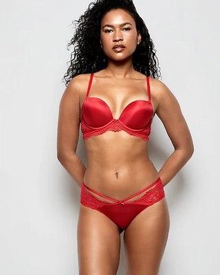 Push Up Bra With Lace Wings Cosmo Red