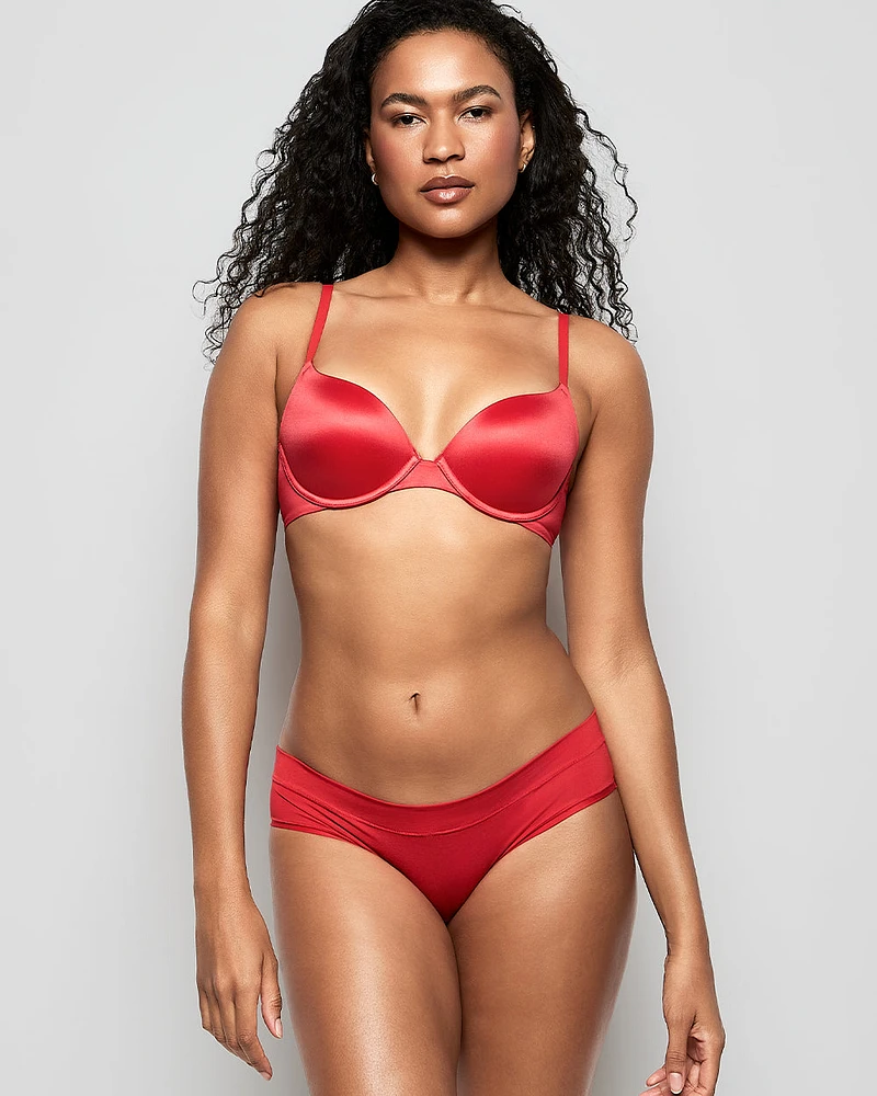 Comfort Lightly Lined Demi Bra Cosmo Red