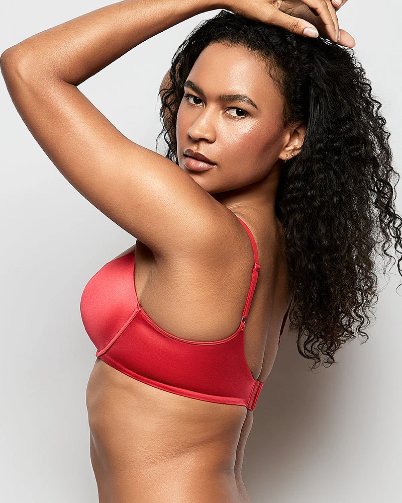 Comfort Lightly Lined Demi Bra Cosmo Red