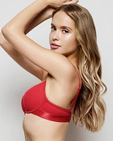 Waffle Lightly Lined Demi Bra Cosmo Red