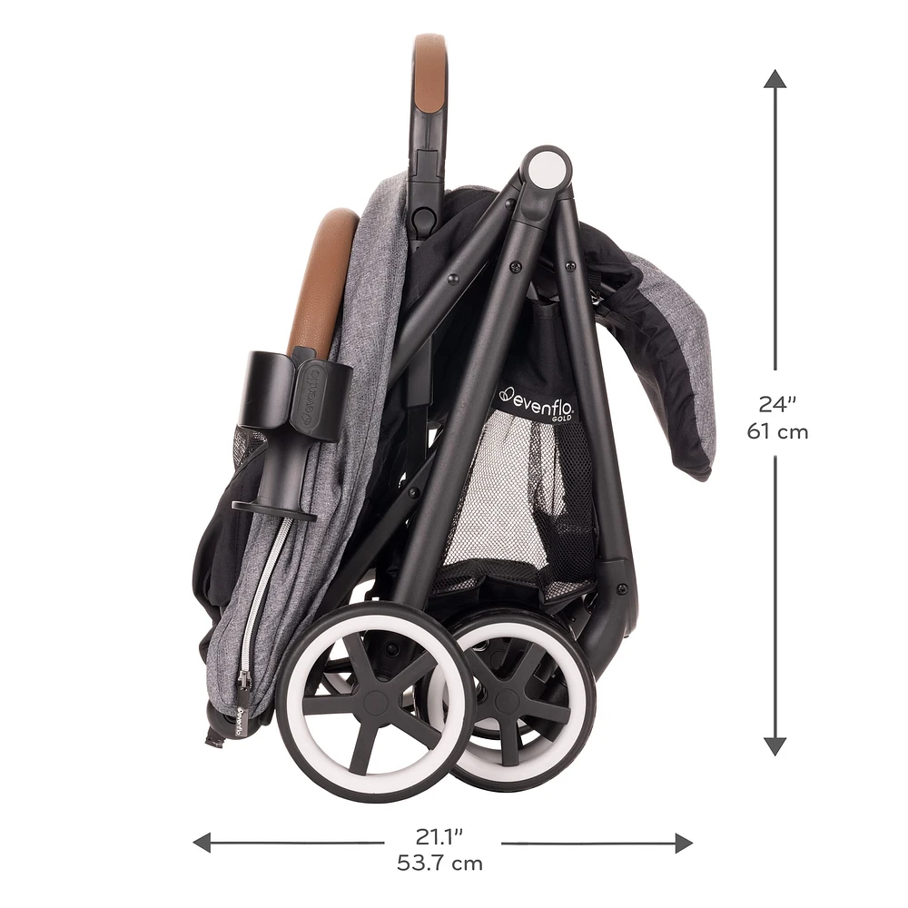 GOLD Otto Self-Folding Lightweight Travel Stroller - Moonstone Gray