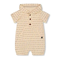 Triangles Hooded Romper 3-24m