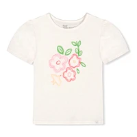 T-Shirt Fleurs Oiseaux 7-10ans