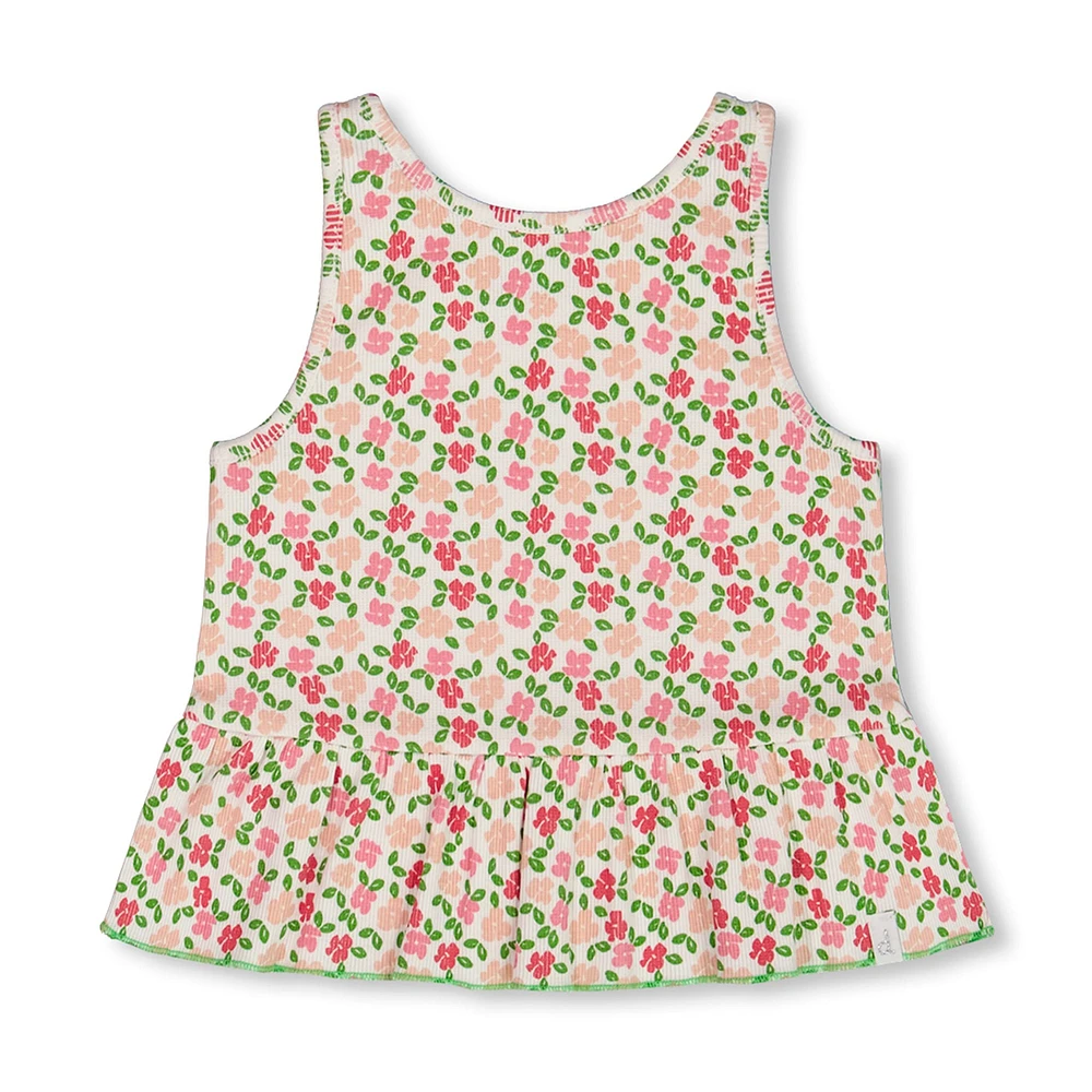 Camisole Fleurs Oiseaux 7-10ans