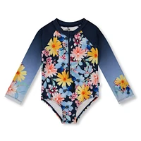 Maillot UV Une Pièce Fleurs 7-12ans