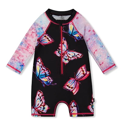 Maillot UV Une Pièce Papillons 2-6ans